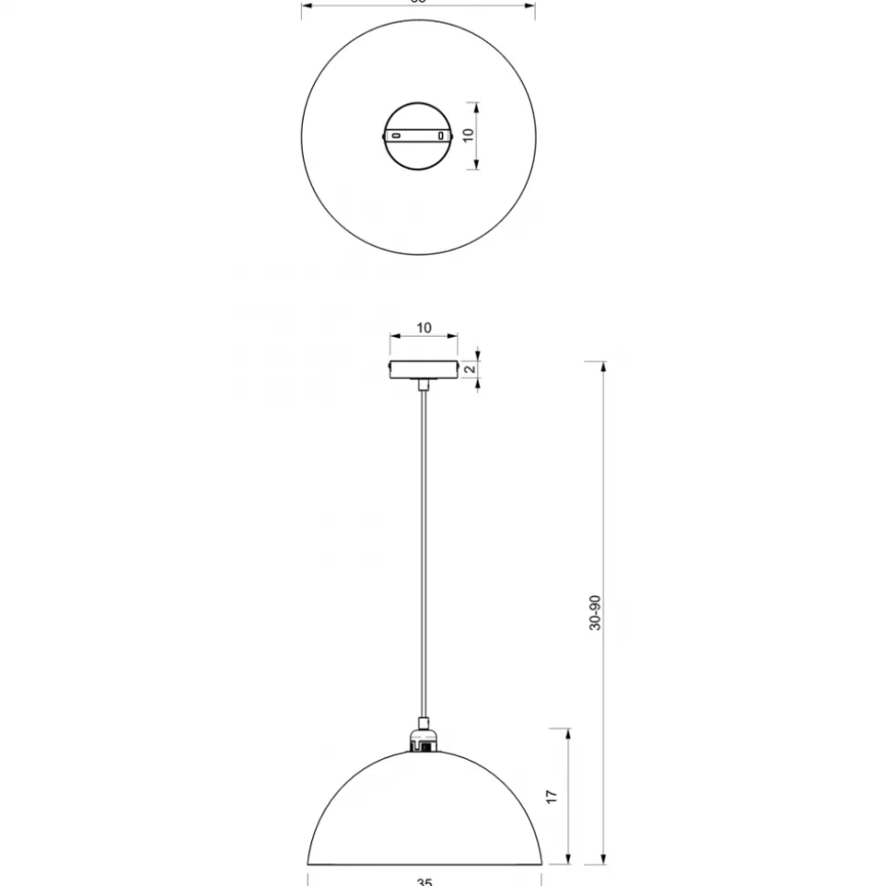 Lampa Wisząca BETA Biały Złoty Metalowy Klosz 1xE27 35cm
