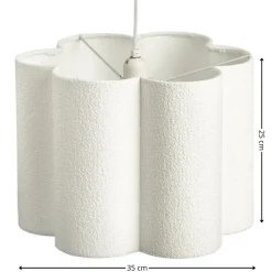 Lampa wisząca biała boucle 35x35x25 cm