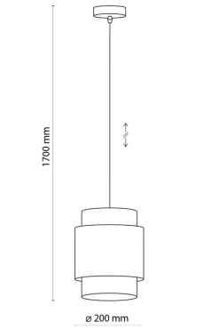 Lampa Wisząca BOHO Biały Beżowy Abażur 1xE27 20cm