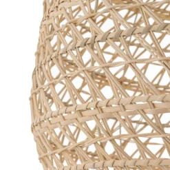Lampa Wisząca BOHO Biały Brązowy Abażur 1xE27 60cm