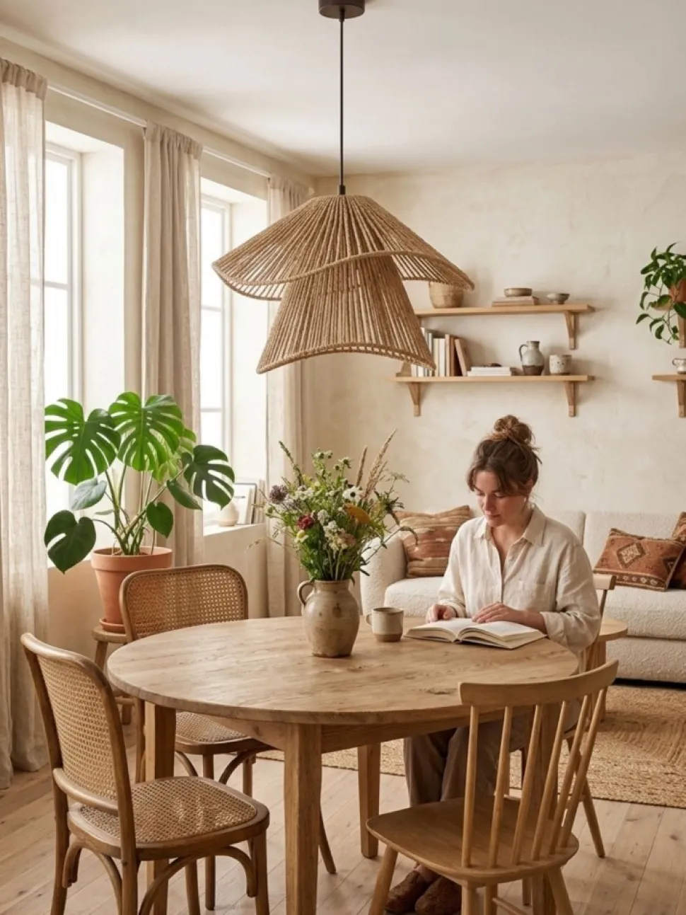 Lampa wisząca BOHO podwójna 40 cm