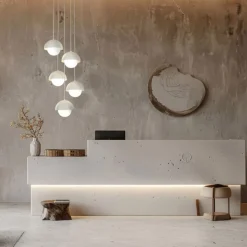 Lampa wisząca BONO beżowa 5xG9