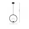 Lampa Wisząca BOSTON Czarny Szklany Klosz 1xE14 14cm