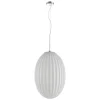 Lampa Wisząca BRAGA Biały Szklany Klosz 1xE27 30cm