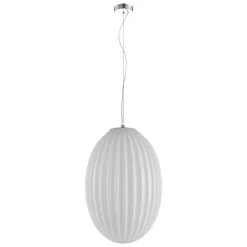 Lampa Wisząca BRAGA Biały Szklany Klosz 1xE27 30cm