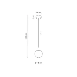 Lampa wisząca CADIX złota 1xG9