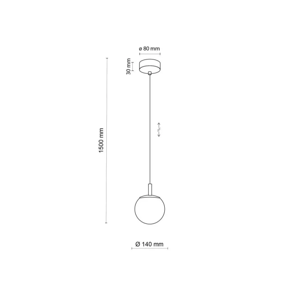 Lampa wisząca CADIX złota 1xG9