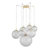 Lampa Wisząca CADIX Złoty Szklane Klosze 7xG9