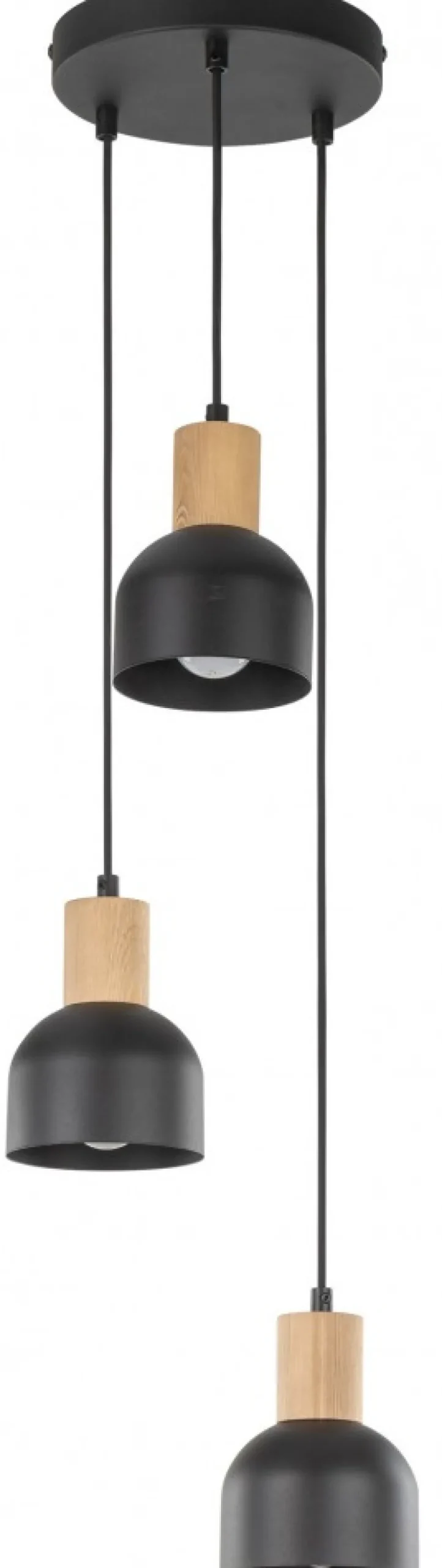 Lampa Wisząca CAIRO Czarny Metalowe Klosze 3xE27