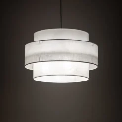 Lampa Wisząca CALISTO Biały Abażur 3xE27 50cm