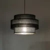 Lampa Wisząca CALISTO Czarny Abażur 1xE27 50cm