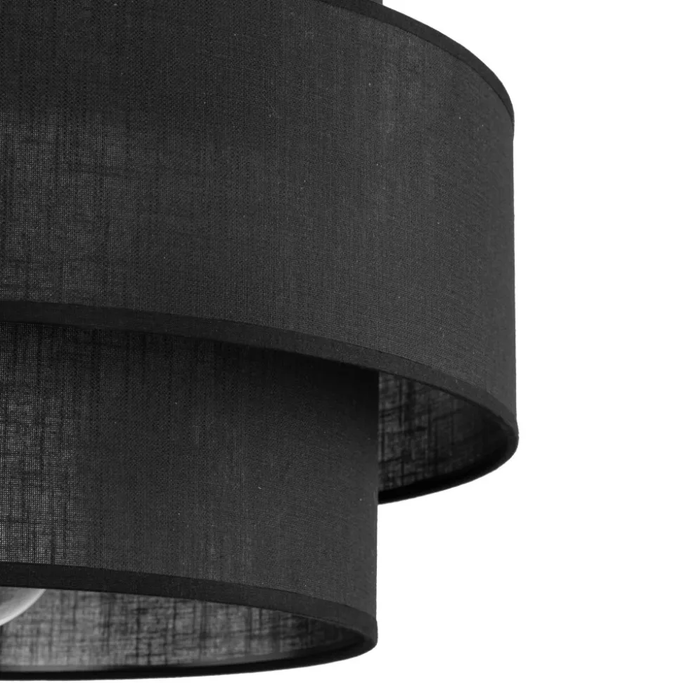 Lampa Wisząca CALISTO Czarny Abażur 1xE27 50cm