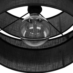 Lampa Wisząca CALISTO Czarny Abażur 1xE27 50cm