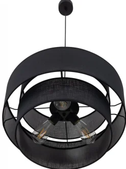 Lampa Wisząca CALISTO Czarny Abażur 3xE27 50cm