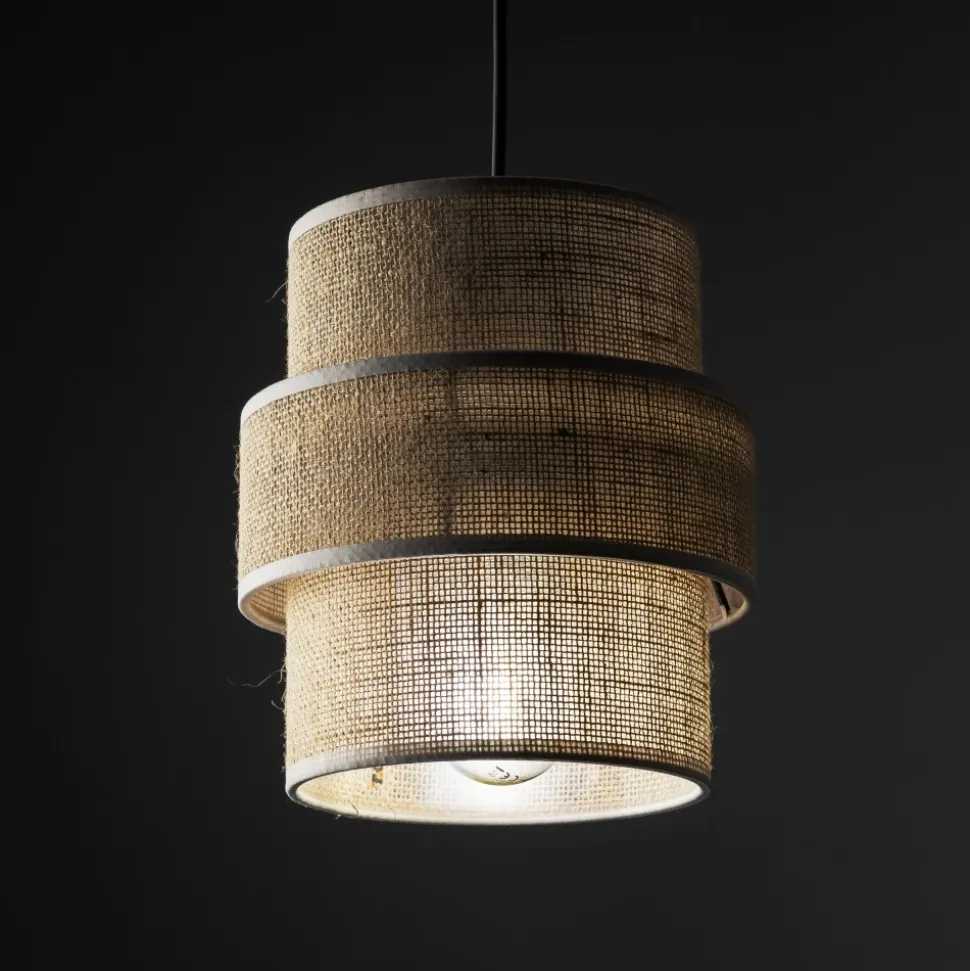 Lampa Wisząca CALISTO Juta Abażury 3xE27