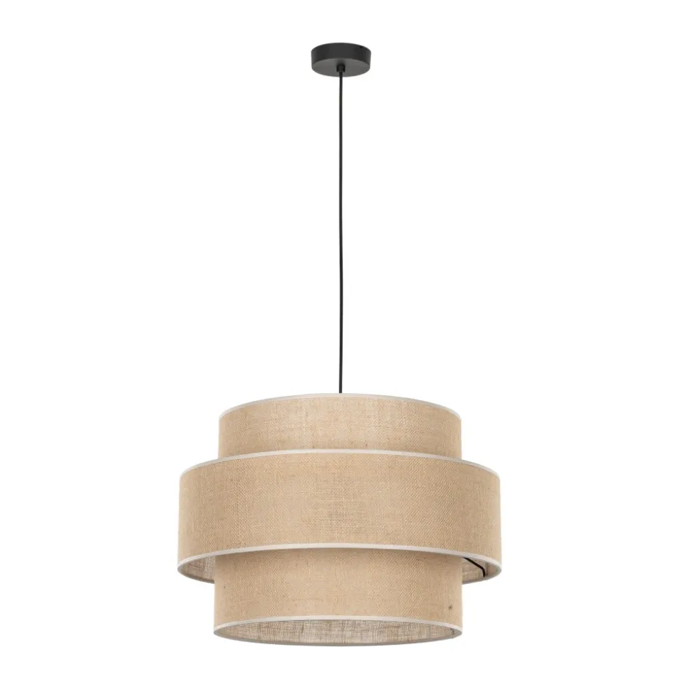 Lampa Wisząca CALISTO Juta Abażur 3xE27 50 cm