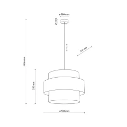 Lampa Wisząca CALISTO Juta Abażur 3xE27 50 cm