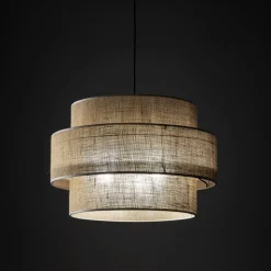 Lampa Wisząca CALISTO Juta Abażur 3xE27 50 cm