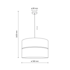Lampa wisząca CALMA beżowa 1xE27 38 cm