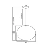 Lampa Wisząca CAMPANIA Czarny Szklany Klosz 1xE27 40cm