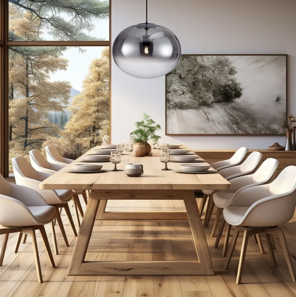 Lampa Wisząca CAMPANIA Czarny Szklany Klosz 1xE27 40cm