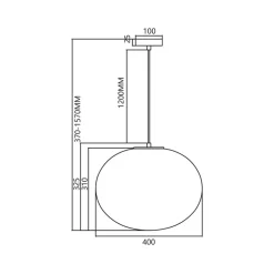 Lampa Wisząca CAMPANIA Złoty Transparentny Szklany Klosz 1xE27 40cm
