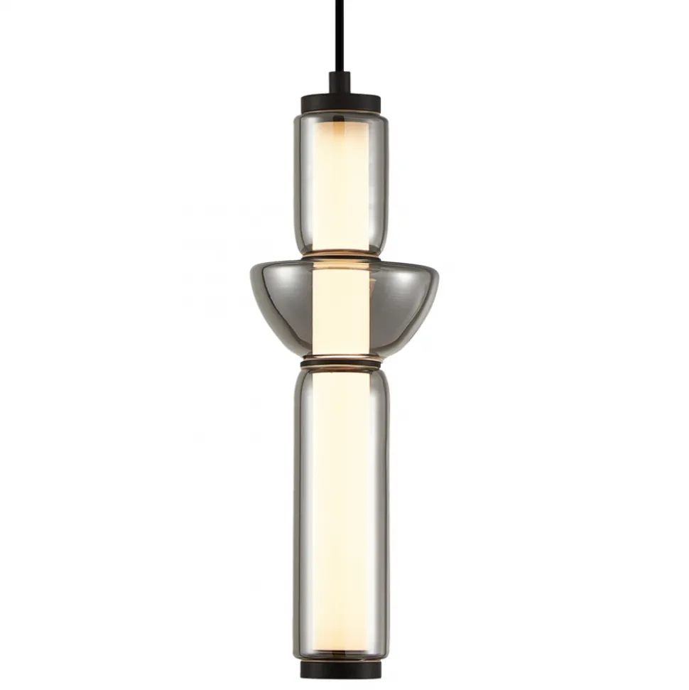 Lampa Wisząca CAMPO Czarny Szklany Klosz 19W LED 12cm
