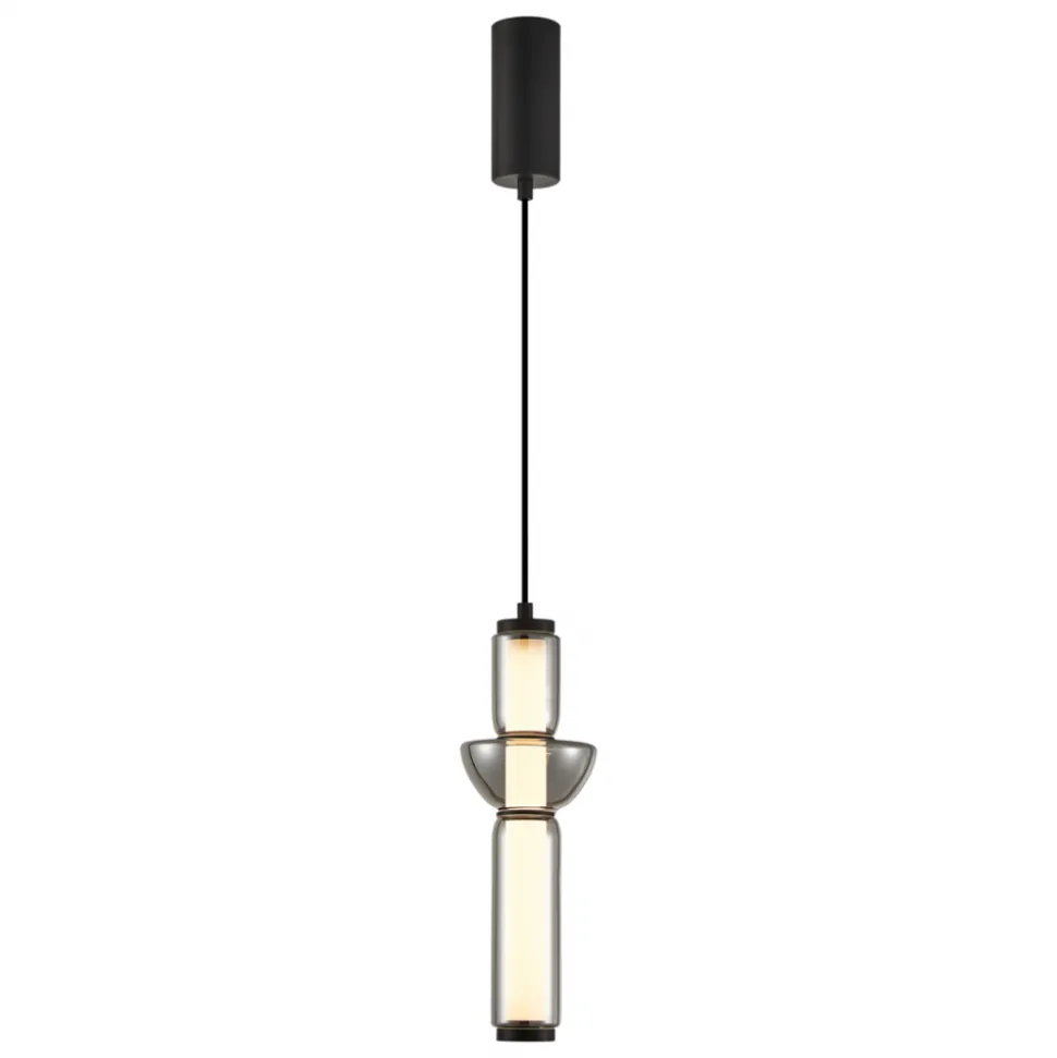 Lampa Wisząca CAMPO Czarny Szklany Klosz 19W LED 12cm