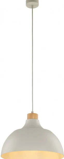 Lampa Wisząca CAP Beżowy Metalowy Klosz 1xE27 34cm