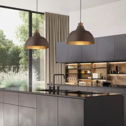 Lampa wisząca CAP brązowa 1xE27 34 cm