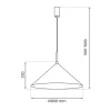 Lampa wisząca CAPITAL Biała Metalowa 1xGX53 60cm