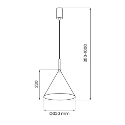 Lampa wisząca CAPITAL Biała Metalowa 1xGX53 32cm