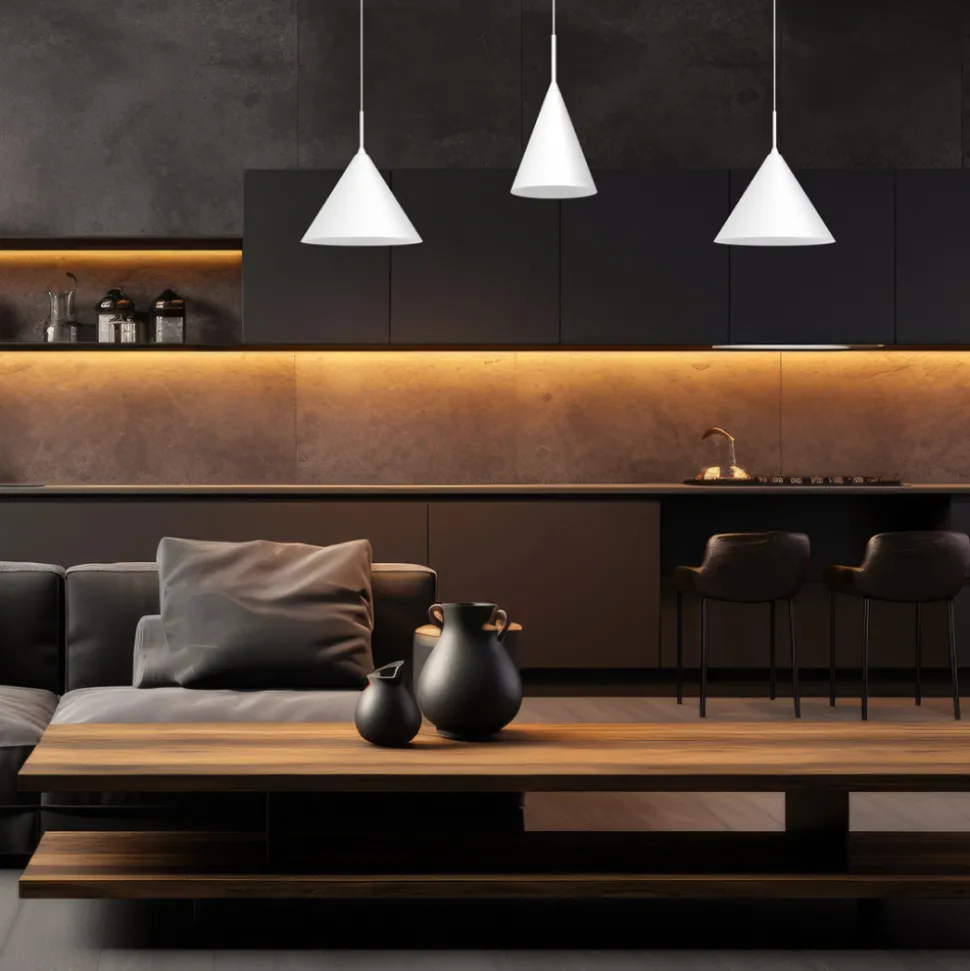 Lampa wisząca CAPITAL Biała Metalowa 1xGX53 32cm