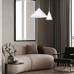 Lampa wisząca CAPITAL Biała Metalowa 1xGX53 46cm