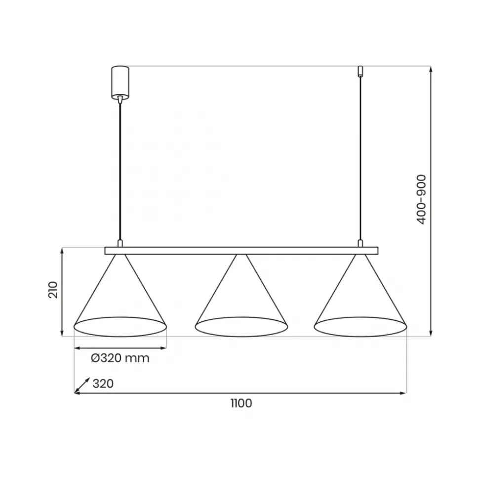 Lampa wisząca CAPITAL Biała Metalowa 3xGX52