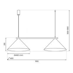 Lampa wisząca CAPITAL Biała Metalowa 2xGX53