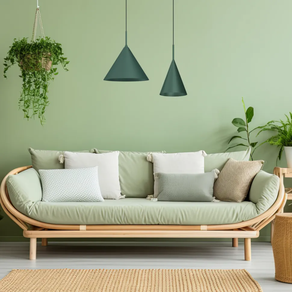 Lampa wisząca CAPITAL Zielona Metalowa 1xGX53 32cm