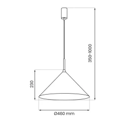 Lampa wisząca CAPITAL Złota Metalowa 1xGX53 46cm