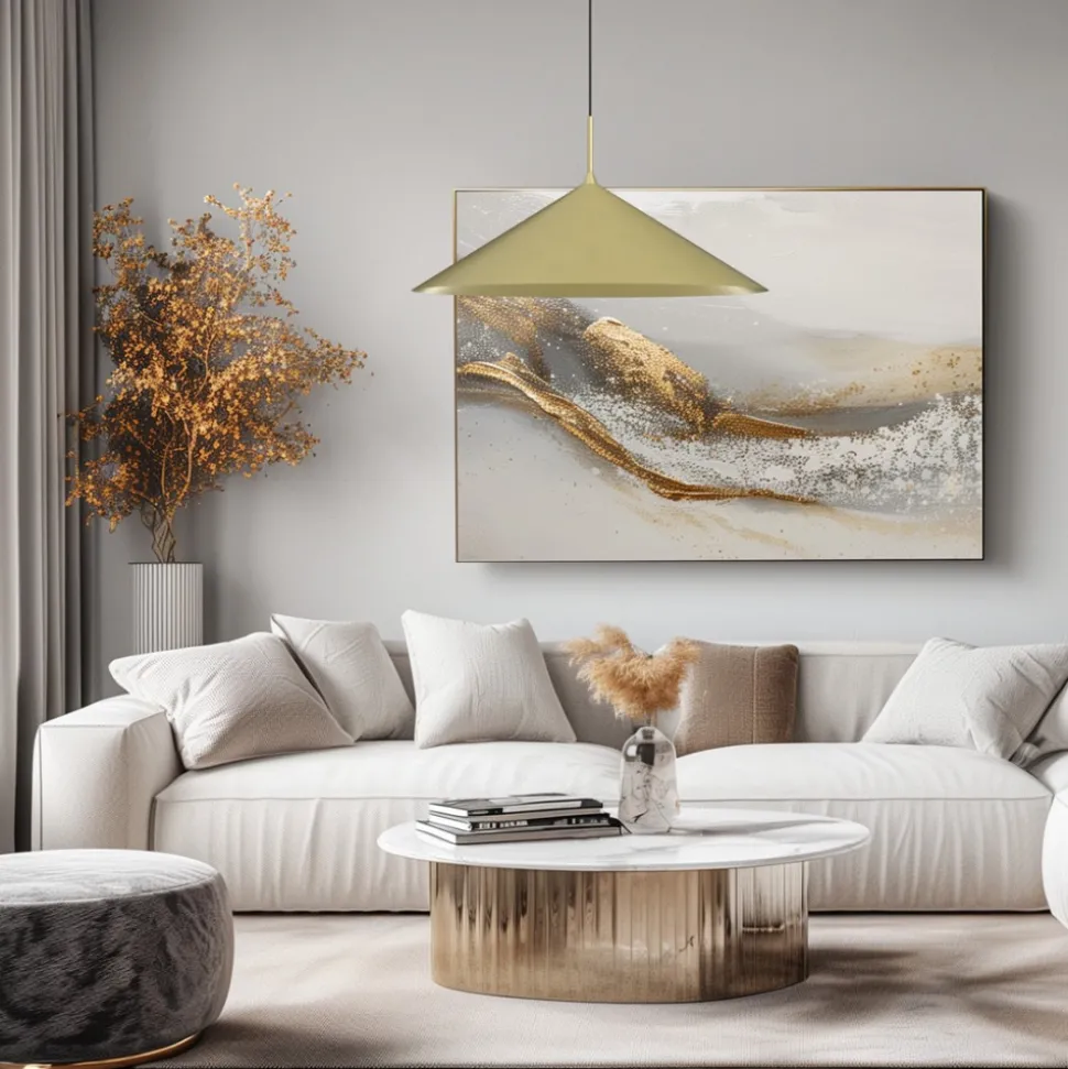 Lampa wisząca CAPITAL Złota Metalowa 1xGX53 60cm