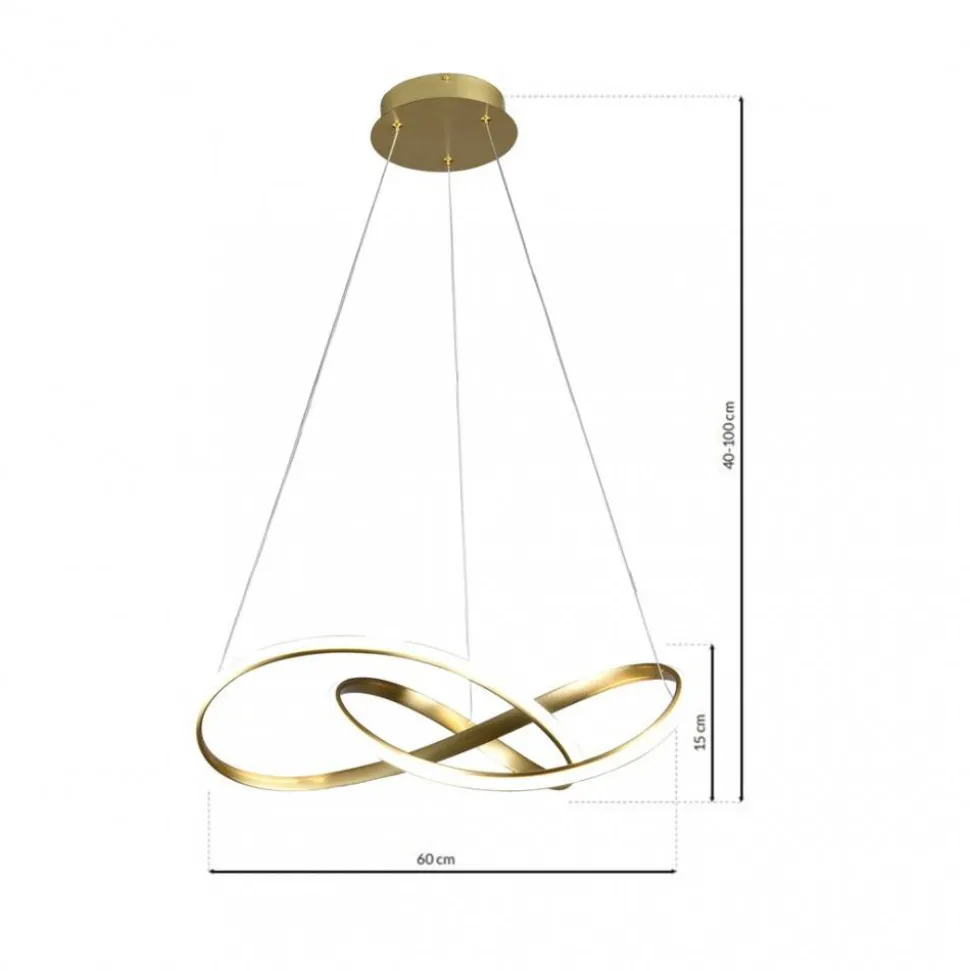 Lampa wisząca CAPPIO złota 36W LED