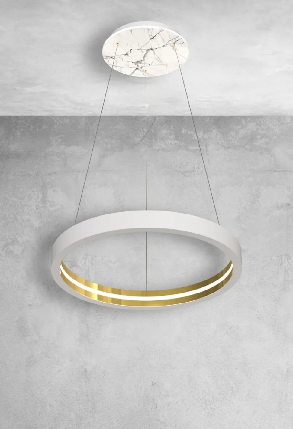 Lampa Wisząca CASSIOPEIA Biały Marmur 8,5W LED 70cm