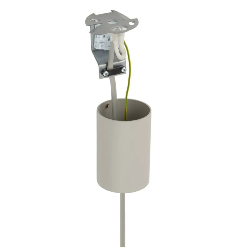Lampa wisząca CEDRO L beżowa 1xE27