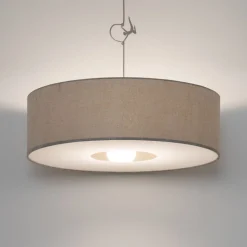 Lampa wisząca CEDRO L beżowa 1xE27