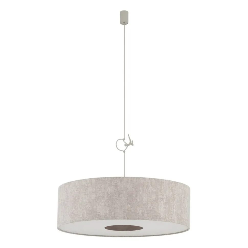 Lampa wisząca CEDRO L beżowa 1xE27