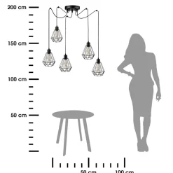 Lampa wisząca Cinque Ragno Diamante