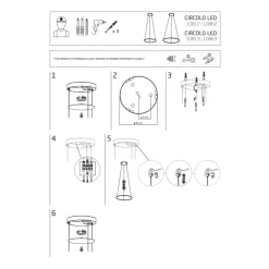 Lampa Wisząca CIRCOLO Czarny 18W LED 4000K 45cm