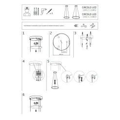 Lampa Wisząca CIRCOLO Czarny 21W LED 4000K 60cm