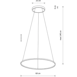 Lampa wisząca CIRCOLO LED M oliwkowa 21W 3000K okrągła