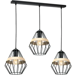 Lampa wisząca CLIFF BLACK 3xE27