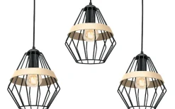 Lampa wisząca CLIFF BLACK 3xE27